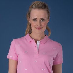 T-shirt fra HV Polo med krystaller "Dominica" navy bl