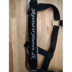 Grime med logo broderi skovtursrytteren fra shetlnder 