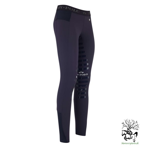 Ridetights fra  HV POLO med silikone grib "Larissa" navy bl
