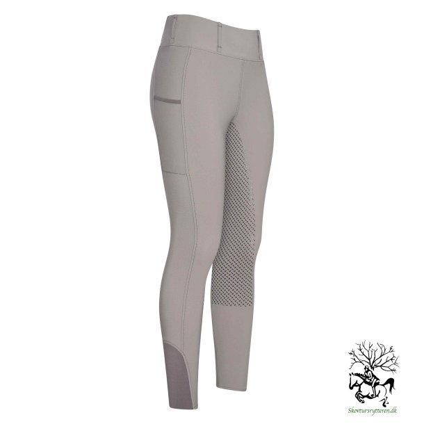Ridetights fra HV Polo med full silikone grib "classic" Titanium gr