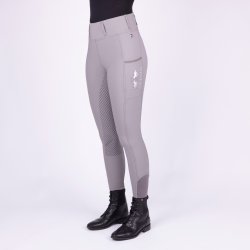 Ridetights fra HV Polo med full silikone grib "Classic" Titanium gr