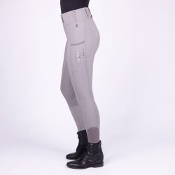 Ridetights fra HV Polo med full silikone grib "Classic" Titanium gr