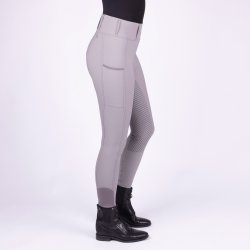 Ridetights fra HV Polo med full silikone grib "Classic" Titanium gr