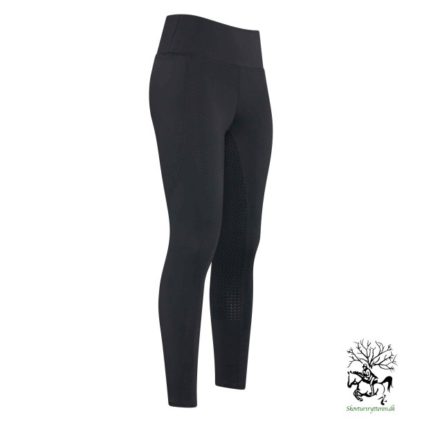  Ridetights med full grib fra HV Polo "Sporty Susan" Sort