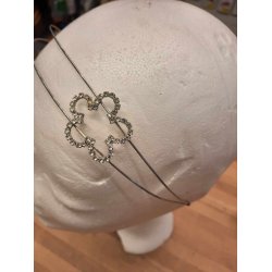 Slv pandebnd med krystaller  flot til konfirmand 