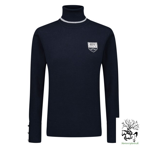 bluse med rullekrave og lange rmer fra  HV POLO "Mirre" Navy bl