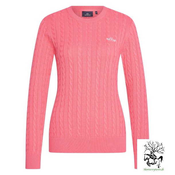 HV Polo Pullover Sweater i kabelstrik "Deanne" pink