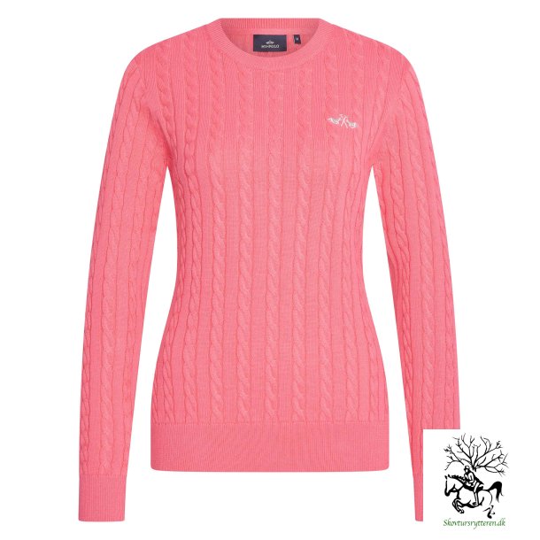 Bluse / Pullover i kabelstrik fra HV Polo  "Deanne" pink