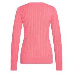 Bluse / Pullover i kabelstrik fra HV Polo  "Deanne" pink