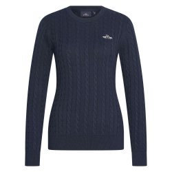 HV Polo Pullover Sweater i kabelstrik "Deanne" navy bl