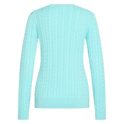 Bluse / Pullover i kabelstrik fra HV Polo "Deanne" turkis