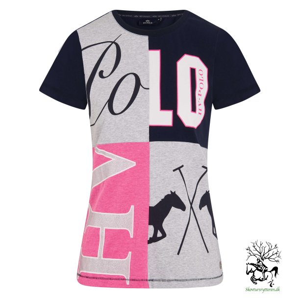 HV Polo T-shirt med mnster tryk "Rosaly"