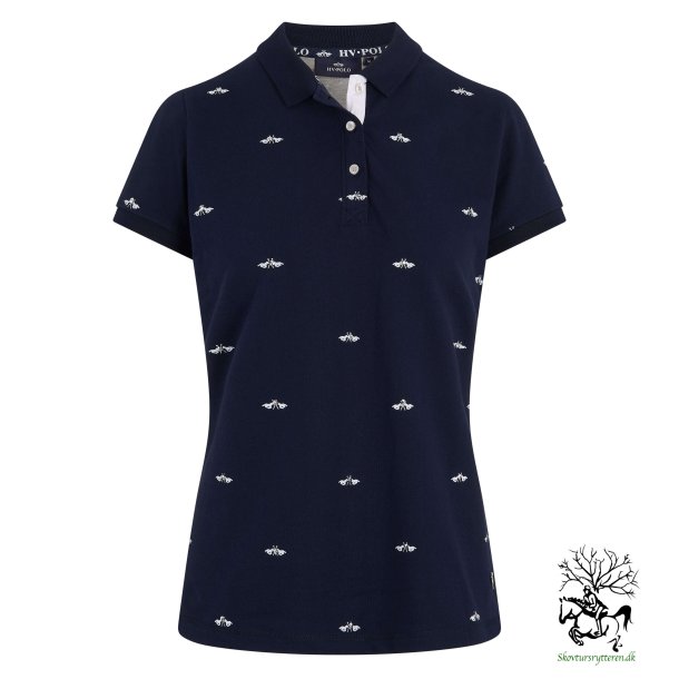 T-shirt fra HV Polo med krystaller "Dominica" navy bl