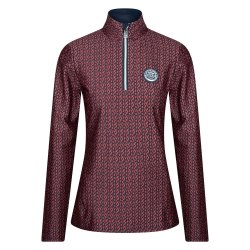 Bluse m lille lynls fra HV Polo "Yule" Sort , Navy bl eller bordeaux