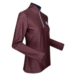 Bluse m lille lynls fra HV Polo "Yule" Sort , Navy bl eller bordeaux