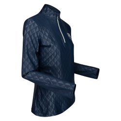 Bluse m lille lynls fra HV Polo "Yule" Sort , Navy bl eller bordeaux