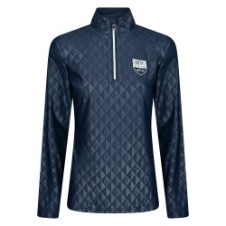 Bluse m lille lynls fra HV Polo "Yule" Sort , Navy bl eller bordeaux