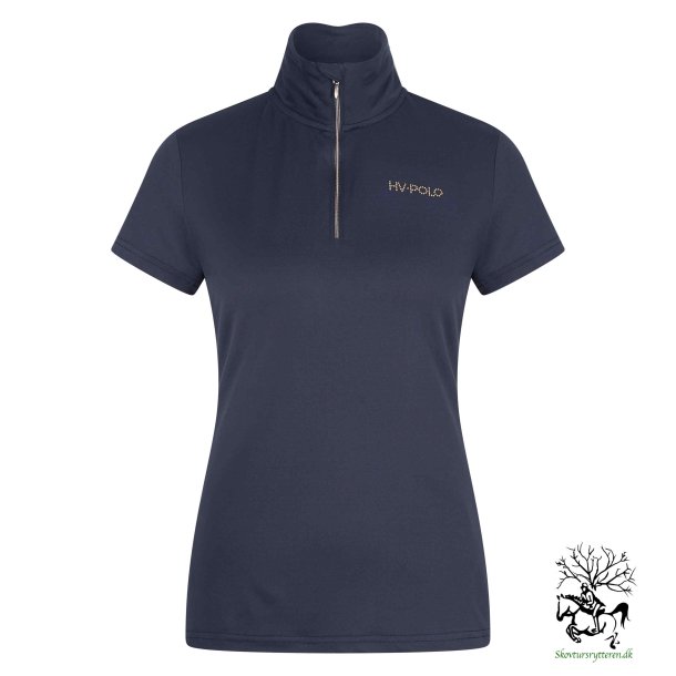 T-shirt fra HV Polo "Lumiere" i navy og espresso.