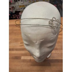 Slv pandebnd med krystaller  flot til konfirmand 