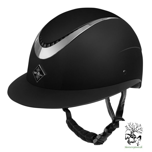Ridehjelm fra FairPlay "APOLEUS" sort W-V med bred skygge 