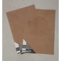 Drmtter 2 stk. med gummi bagside - sort eller sand 