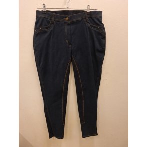 Ridebukser i denim med fuldskind fra ELT str. 46
