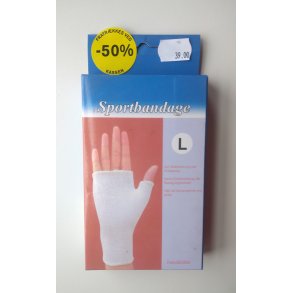 Stttebind til hndled i hvid elastik - Sportsbandage - large