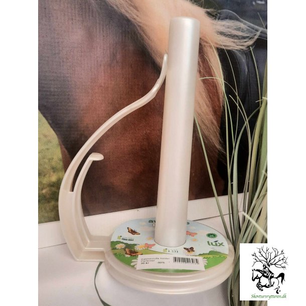 Kkkenrulle holder i plast med sommerfugle holder i elfenbens hvid