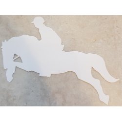 1 stk Strygemrke fra HKM med spring hest og rytter