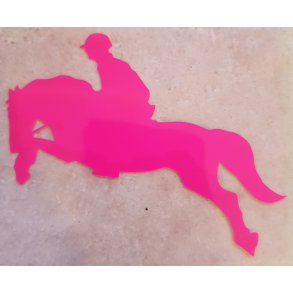 1 stk Strygemrke fra HKM med spring hest og rytter