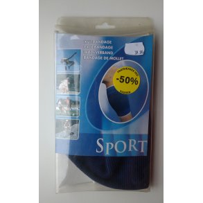 Stttebind til skinneben i bl kraftig elastik - One size