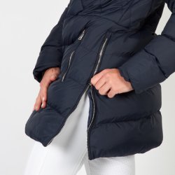 Ridejakke vinter med rideslidserfra Pfiff "Silja" Plus Size 3XL - Navy bl