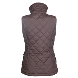  Vest quiltet fra HKM med lommer i brun