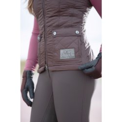  Vest quiltet fra HKM med lommer i brun