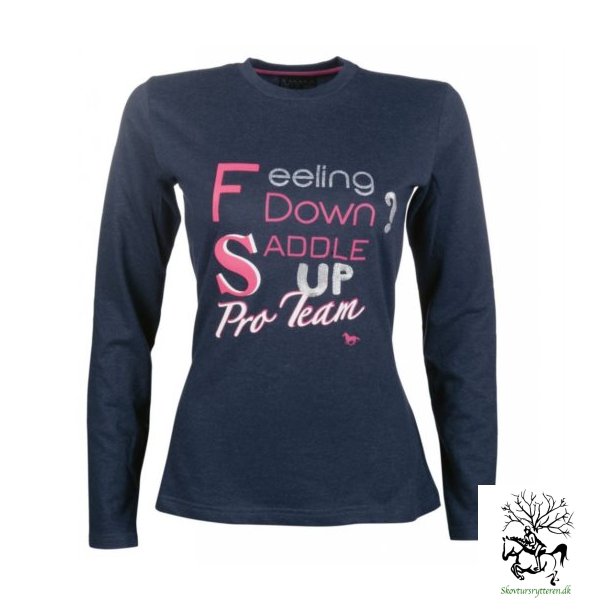 T-shirt med lange rmer og skrift fra HKM  "Speed print"