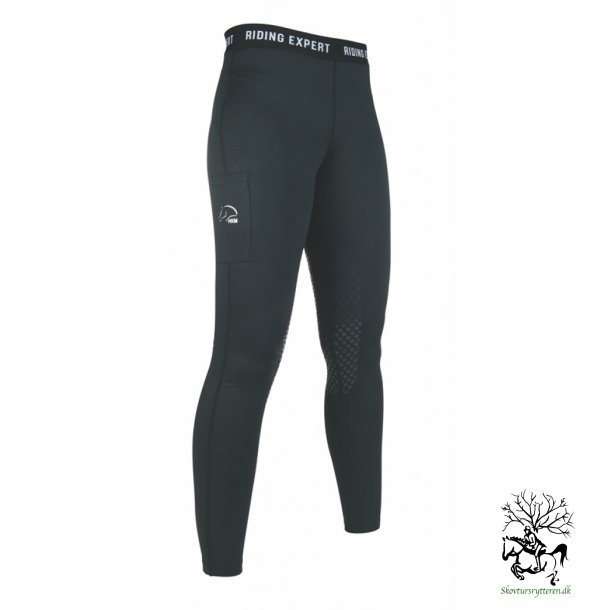 Ridetights med kn silikone grib fra HKM "WIEN STYLE"