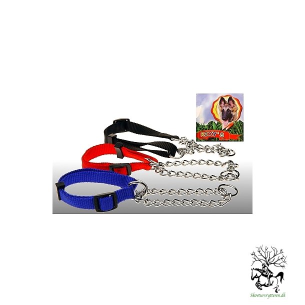 Halsbnd med kde til hunde 2.5 cm bred