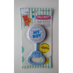 Baby rangle i lysebl eller lyserd