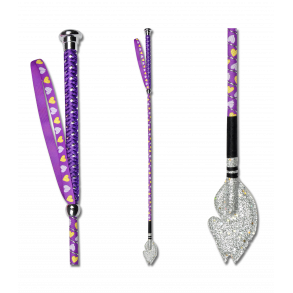 Brne pisk med glimmer hest og hjerter