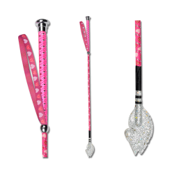 Brne pisk med glimmer hest og hjerter