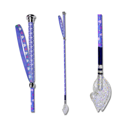 Brne pisk med glimmer hest og hjerter