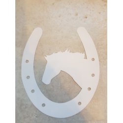 5 stk Strygemrker fra HKM med hestehoved i hestesko fes i flere farver