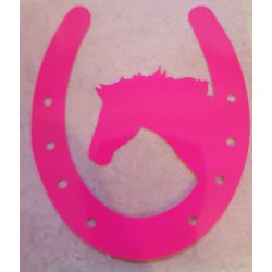 5 stk Strygemrker fra HKM med hestehoved i hestesko fes i flere farver