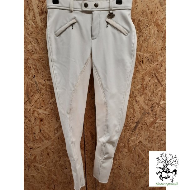 Ridebukser fra HKM i Softshell i hvid