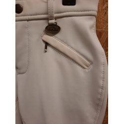 Ridebukser fra HKM i Softshell i hvid