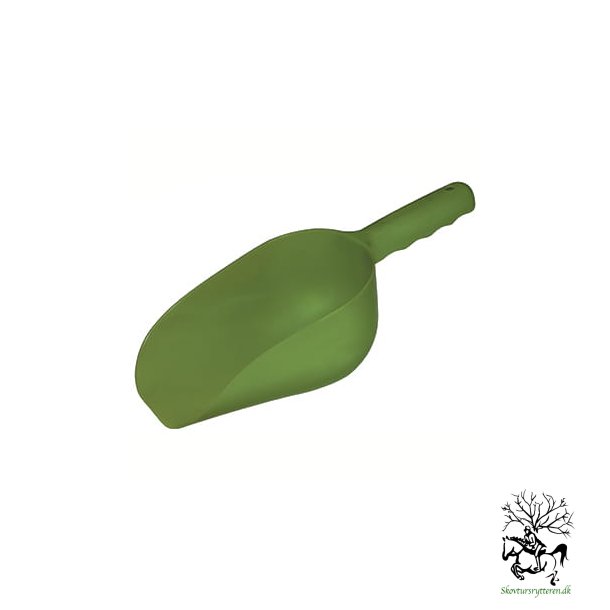 Foderskovl i neon grn plast Indhold 600 ml.
