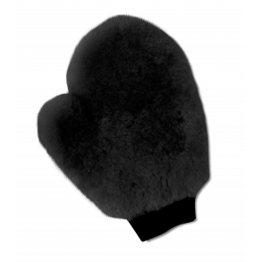 Lammeskindshandske til polering af hesten efter strigling - gte lammeskind