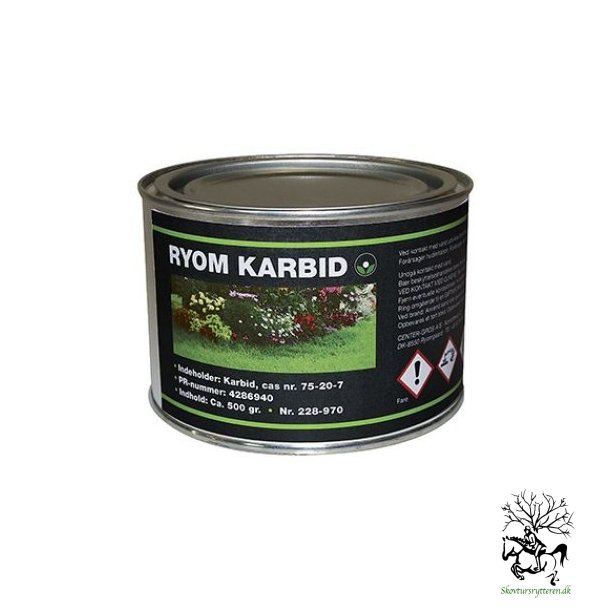Karbid gift til muldvarper fra Ryom