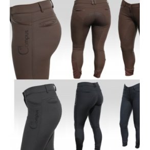 Ridebukser fra Campus med full silikone grib i sort eller brun
