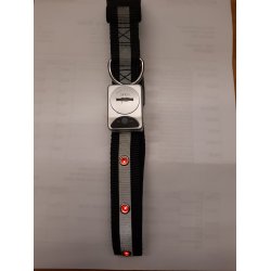 Hunde halsbnd med blinkende rdt lys 